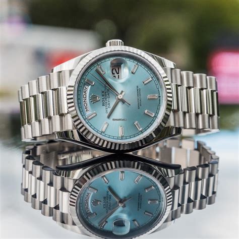 rolex day date hellblau|Rolex day of the week.